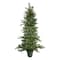 6ft. Unlit Real Touch™️ Noble Pine Artificial Potted Christmas Tree in Green Pot